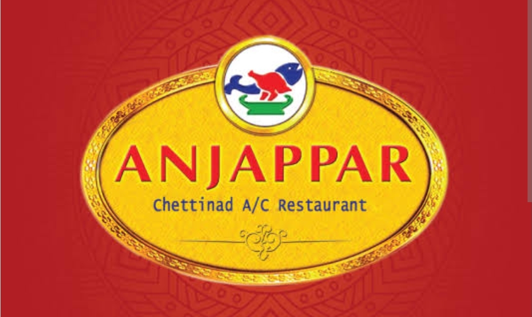 Anjappar Chettinad A/C Restaurant signboard